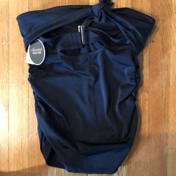 Soma black swim halter Tankini  NWT - Picture 3 of 5